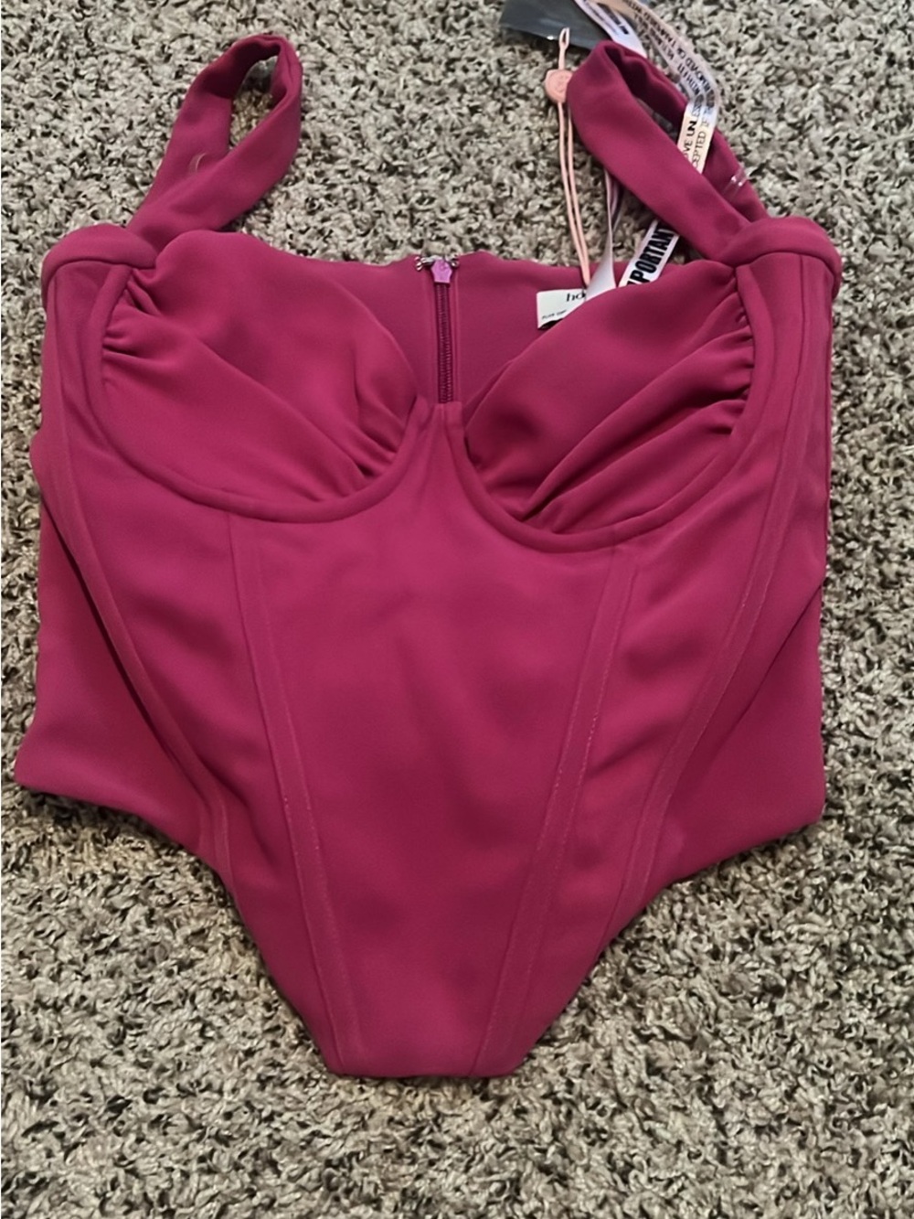 House of CB Fuchsia Bustier Top